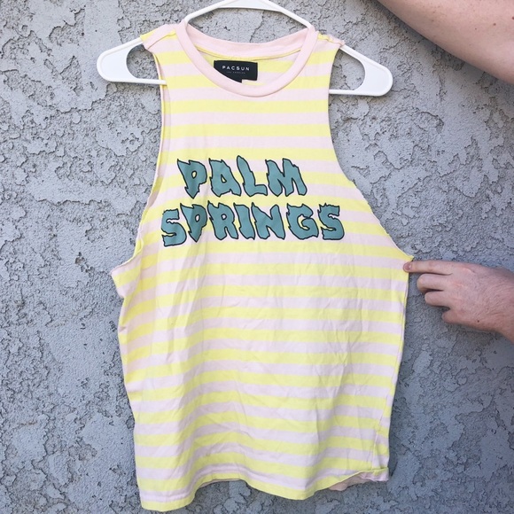 PacSun Tops - 🌻Baby pink/yellow PacSun Palm Springs tank